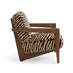 Кресло с обивкой из шенилла с тигровым принтом Tiger Chair варинант исполнения - 2 | Loft Concept в Липецке