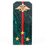 Сувенир Погон ВС из натурального камня змеевик Souvenir Epaulets варинант исполнения - 2 | Loft Concept в Липецке