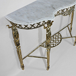 Консоль бронзовая с мраморной столешницей Bronze Console варинант исполнения - 1 | Loft Concept в Липецке
