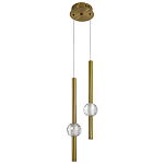 Подвесной светильник с 2-мя плафонами Celestin Spheres Brass Hanging Lamp варинант исполнения - 2 | Loft Concept в Липецке