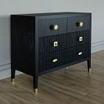 Бельевой Комод с 4 ящиками Elsa Dreams Black варинант исполнения - 1 | Loft Concept в Липецке