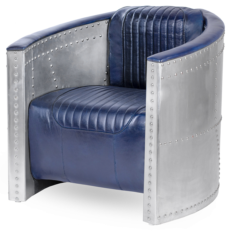 Кресло Aviator Tomcat chair Blue Алюминий Синий Кресло Aviator Tomcat chair Blue Алюминий Синий в Липецке | Loft Concept