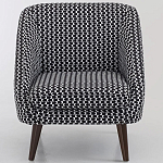 Кресло с черно-белым принтом Pauley Black White Armchair варинант исполнения - 3 | Loft Concept в Липецке