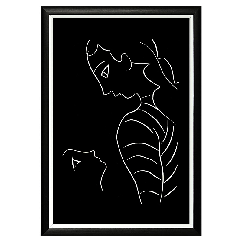Постер White Silhouette Mother Poster Черный Белый Постер White Silhouette Mother Poster Черный Белый в Липецке | Loft Concept