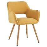 Стул в рогожке желтого цвета NEASAN STOOL варинант исполнения - 1 | Loft Concept в Липецке