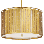 Люстра с золотым фактурным каркасом и тканевым абажуром Lustery Gold варинант исполнения - 2 | Loft Concept в Липецке