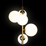 Подвесной светильник с 5-ю белыми шарообразными плафонами Bubble Chandelier варинант исполнения - 4 | Loft Concept в Липецке