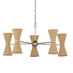 Люстра серебряного цвета с тканевыми абажурами Loft Rope Light варинант исполнения - 2 | Loft Concept в Липецке