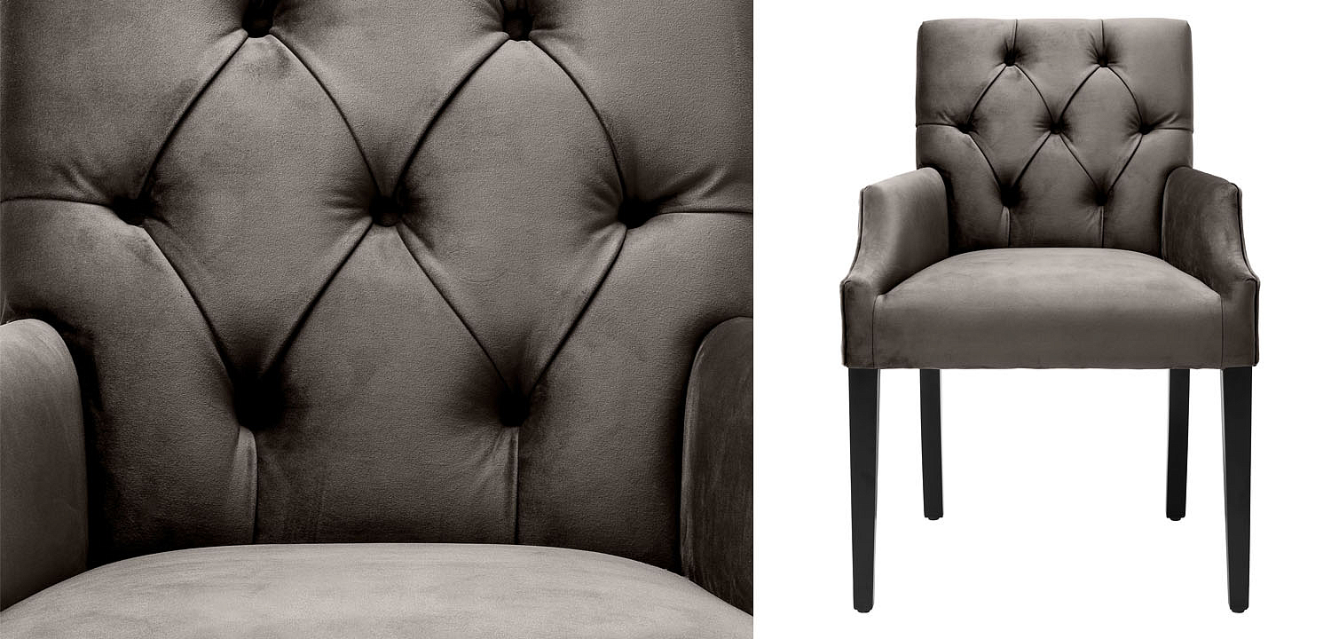 Стул Eichholtz DINING CHAIR ATENA WITH ARM dark Стул Eichholtz DINING CHAIR ATENA WITH ARM dark - Loft-Concept в Липецке