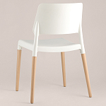 Пластиковый стул на ножках из массива бука Ferret White 4 шт варинант исполнения - 5 | Loft Concept в Липецке