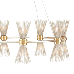 Люстра круглая с фактурными абажурами из тонких металлических палочек Wild Thorns варинант исполнения - 1 | Loft Concept в Липецке