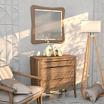 Зеркало квадратное c деревянной рамой из массива дуба Tasteful Furniture варинант исполнения - 3 | Loft Concept в Липецке