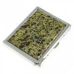 Портсигар на 10 сигарет с газовой зажигалкой из натурального камня Змеевик Светлый Stone Cigarettes Cases варинант исполнения - 4 | Loft Concept в Липецке
