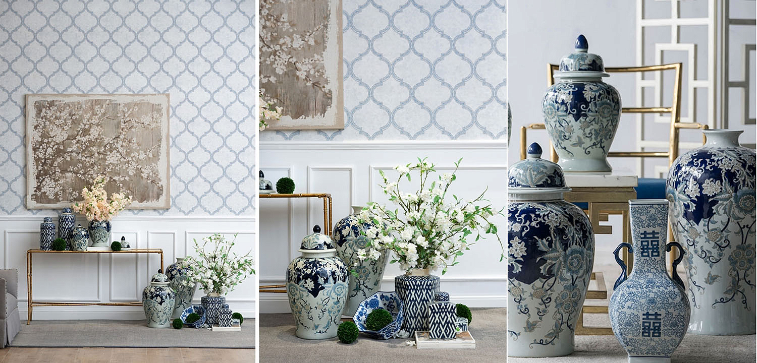 Ваза Blue & White Ornament Vase 62 Ваза Blue & White Ornament Vase 62 - Loft-Concept в Липецке