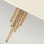 Люстра подвесная с широким белым текстильным абажуром и вертикальными декоративными элементами Hinkley варинант исполнения - 4 | Loft Concept в Липецке