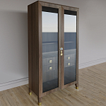 Дизайнерский шкаф витрина Elsa Dreams Walnut с 4-мя ящиками варинант исполнения - 3 | Loft Concept в Липецке