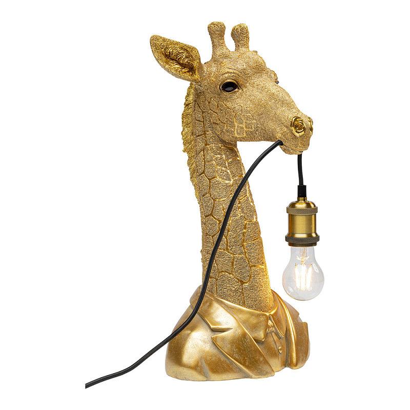 Настольная лампа в детскую Жираф в золотом костюме Золотой в Липецке | Loft Concept 