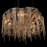 Люстра подвесная круглая с изогнутыми металлическими дугами и ниспадающими цепочками 65 см Atlantis Chain варинант исполнения - 17 | Loft Concept в Липецке