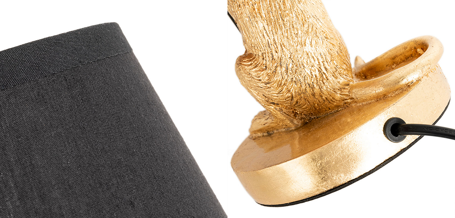 Настольная лампа Gold Mouse holding a black lamp Настольная лампа Gold Mouse holding a black lamp - Loft-Concept в Липецке