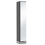 Шкаф-пенал с зеркальной дверцей и фасадом цвета графит Strict Lines варинант исполнения - 1 | Loft Concept в Липецке