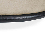 Банкетка круглая бежевый велюр на 4-х металлических ножках черного цвета SANJAY варинант исполнения - 3 | Loft Concept в Липецке