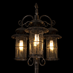 Уличный фонарь с тремя стеклянными плафонами и коваными элементами Elysian Lanterns варинант исполнения - 5 | Loft Concept в Липецке