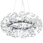 Круглая подвесная люстра Crystal Dandelions Chrome Chandelier варинант исполнения - 1 | Loft Concept в Липецке