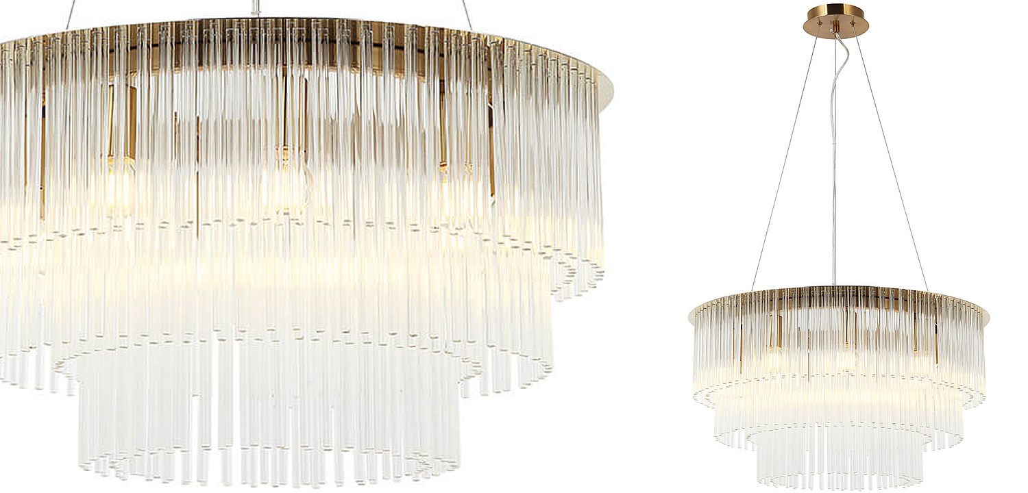 Люстра Harrison Chandelier gold 9 lamp Люстра Harrison Chandelier gold 9 lamp - Loft-Concept в Липецке
