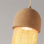 Подвесной светильник натуральная пробка с бахромой Natural Cork варинант исполнения - 3 | Loft Concept в Липецке