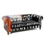 Диван Честерфильд граффити graffiti Orange Sofa натуральная кожа варинант исполнения - 2 | Loft Concept в Липецке