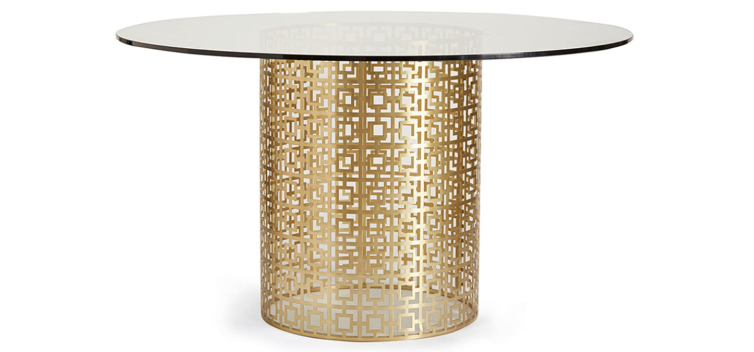 Обеденный стол Jonathan Adler Nixon Dining Table столешница Стекло Обеденный стол Jonathan Adler Nixon Dining Table столешница Стекло - Loft-Concept в Липецке