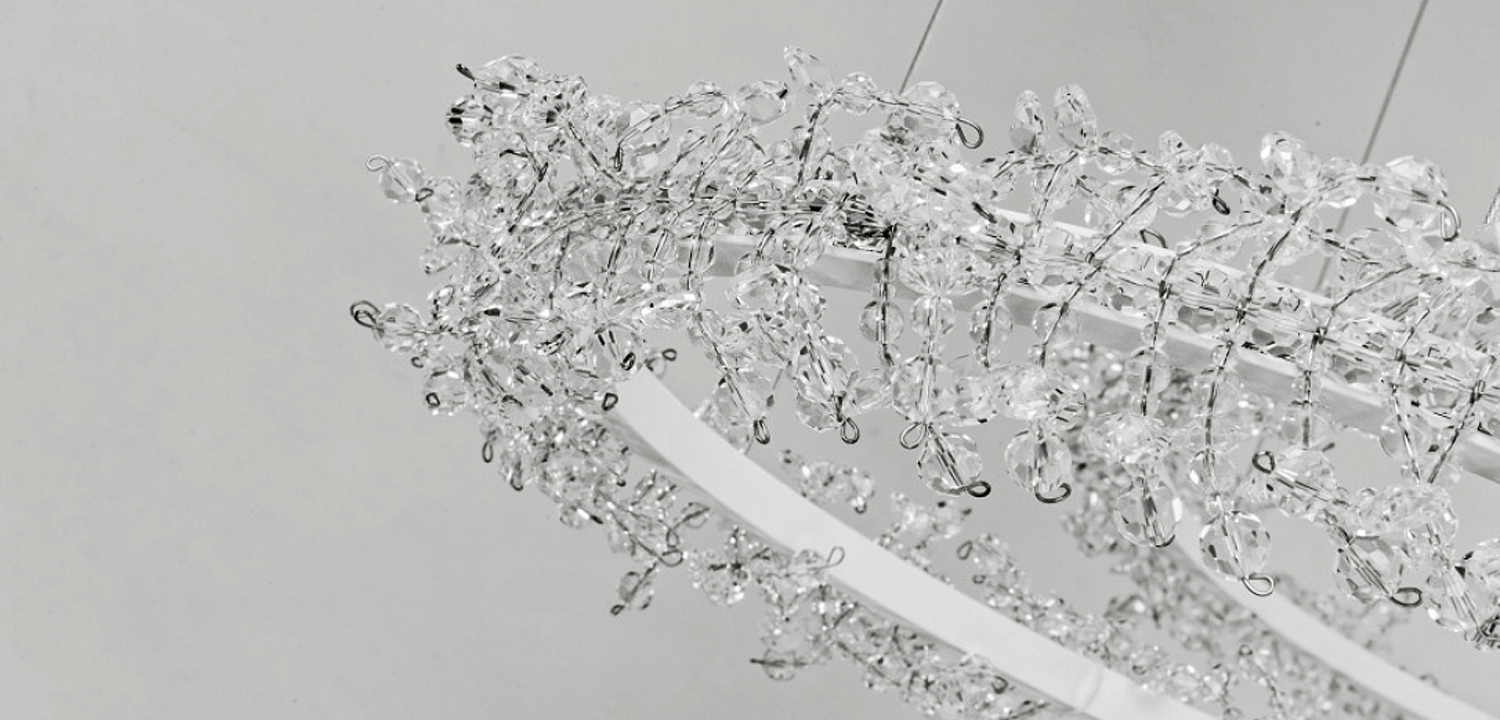 Люстра Crystal round chandelier 3 кольца Белый Люстра Crystal round chandelier 3 кольца Белый - Loft-Concept в Липецке