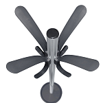 Вешалка серого цвета с 4-мя крючками из пластика Curves Hangers варинант исполнения - 2 | Loft Concept в Липецке