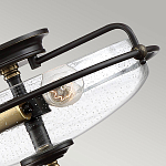 Потолочный светильник со стеклянным плафоном на изогнутых кронштейнах Quoizel  варинант исполнения - 6 | Loft Concept в Липецке