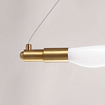 Люстра горизонтальная с волнистым белым плафоном Golden Swirl варинант исполнения - 9 | Loft Concept в Липецке