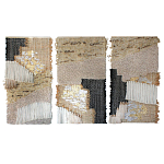 Триптих Геометрический гобелен бежевый Figurative Beige Wall Hangings варинант исполнения - 4 | Loft Concept в Липецке