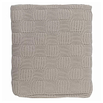 Плед из хлопка рельефной вязки бежево-серого цвета Waffle Comfort варинант исполнения - 4 | Loft Concept в Липецке