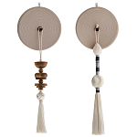 Аксессуар на стену диск с деревянными бусинами Wall Decor Thread Disc  варинант исполнения - 4 | Loft Concept в Липецке