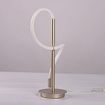 Настольная лампа белым изогнутым плафоном на круглой подставке Luke Lampco Tracer Lamp варинант исполнения - 8 | Loft Concept в Липецке