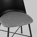 Стул из прочного пластика на металлическом основании Anora Black варинант исполнения - 7 | Loft Concept в Липецке