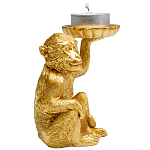 Подсвечник золотая обезьяна с блюдцем Golden Monkey варинант исполнения - 2 | Loft Concept в Липецке