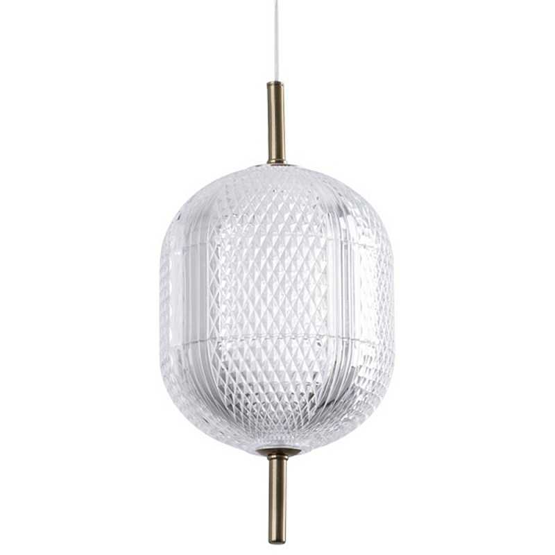 Подвесной светильник Cuthbert Hanging Lamp M Латунь Прозрачный в Липецке | Loft Concept 