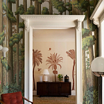 Обои ручная роспись Redwoods Sequoia on Sterling Silver gilded paper варинант исполнения - 2 | Loft Concept в Липецке