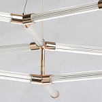 Люстра с геометрической конструкцией из вытянутых цилиндрических плафонов Hex Scaffold  варинант исполнения - 5 | Loft Concept в Липецке