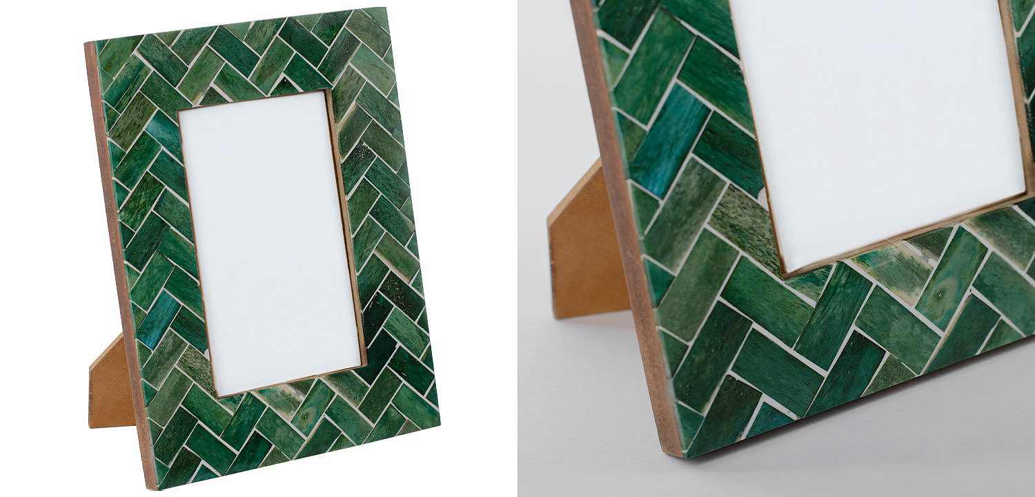 Фоторамка кость Green Indian Bone Inlay photo frame Фоторамка кость Green Indian Bone Inlay photo frame - Loft-Concept в Липецке