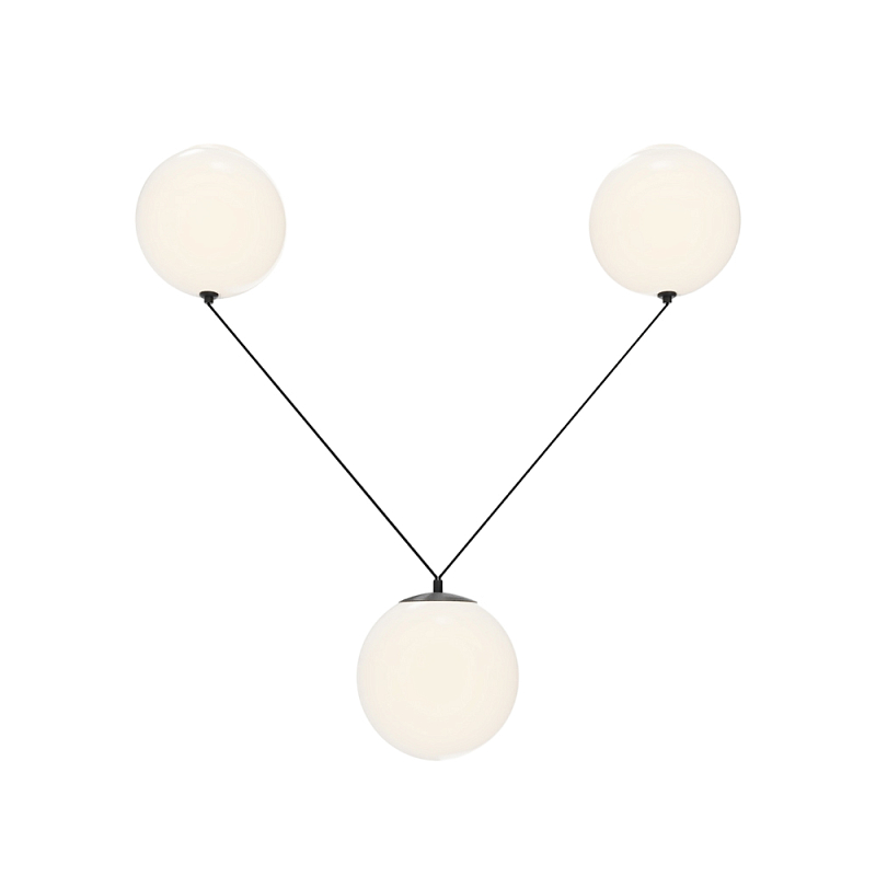Подвесной светильник Twins 3000К 26Вт Черный Белый в Липецке | Loft Concept 