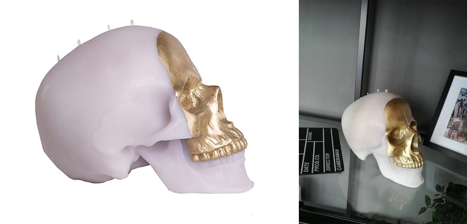 Свеча Gold Skull Свеча Gold Skull - Loft-Concept в Липецке