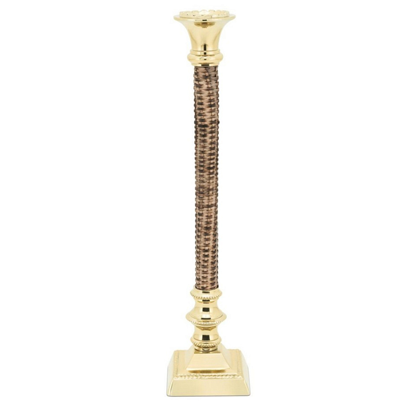 Подсвечник Candleholder Hermiwicker Коричневый Золотой Подсвечник Candleholder Hermiwicker Коричневый Золотой в Липецке | Loft Concept