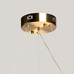 Люстра круглая золотого цвета с прозрачными рельефными стеклянными вставками Textured Glass Chandelier варинант исполнения - 11 | Loft Concept в Липецке