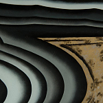 Дизайнерский комод с 4-мя дверцами в черно-золотых тонах Calista варинант исполнения - 1 | Loft Concept в Липецке